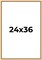 24x36 Classic Modern Gold Picture Frame - UV Acrylic, Foam Board Backing, Hanging Hardware